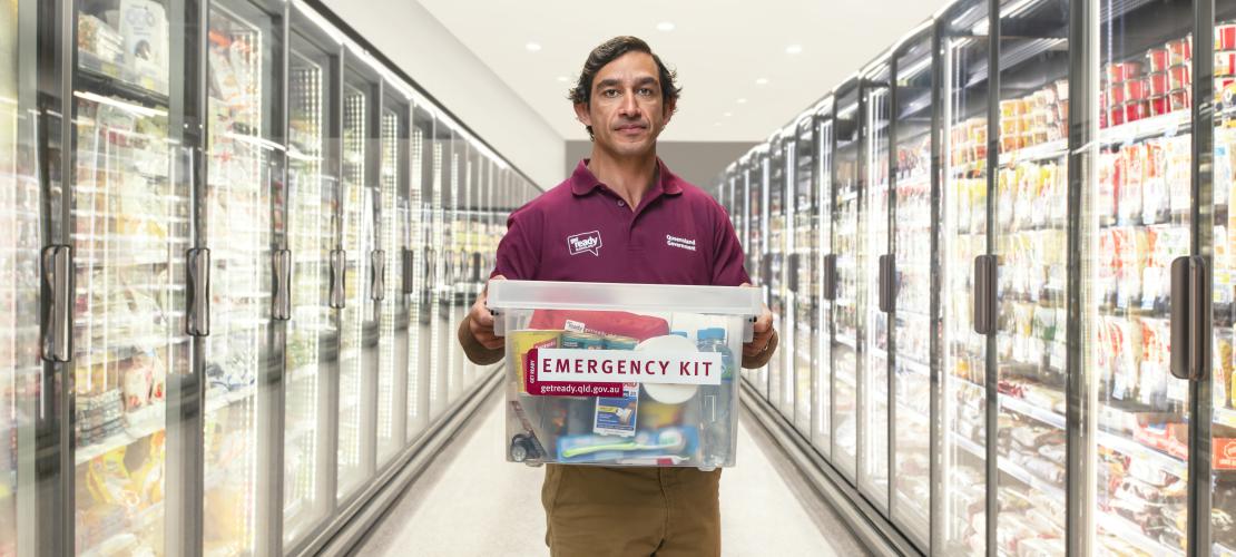 Johnathan Thurston in IGA with an emergency kit